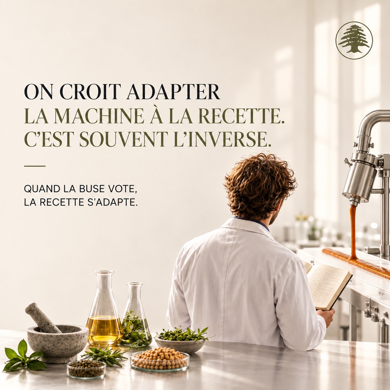 Ingrédients et ligne de production : concevoir la recette et la machine ensemble