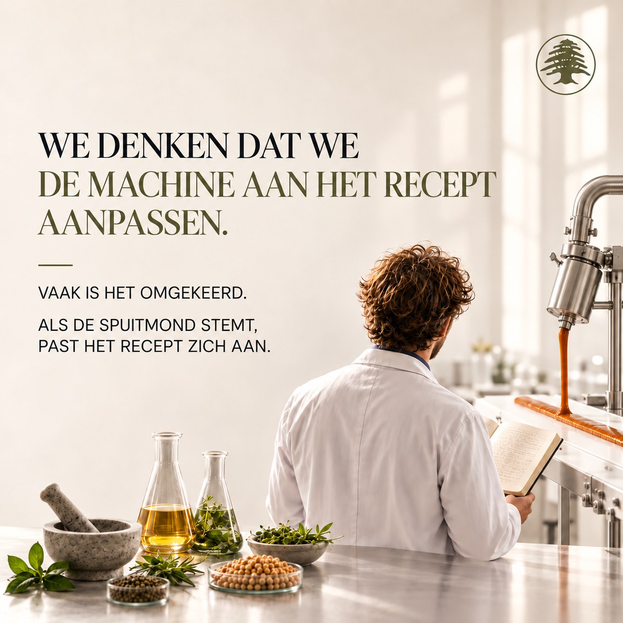 Ingrediënten en een productielijn: recept en machine samen ontwerpen